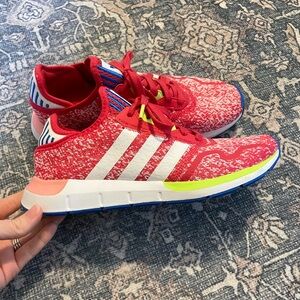 Adidas Pink and White Running Shoes